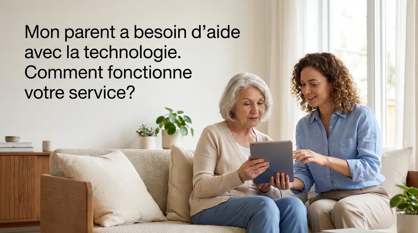 Aide technologique pour un parent – service à domicile pour aînés